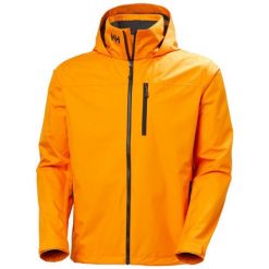 Kurtka wodoodporna Helly Hansen Crew Hooded 2.0. Brązowe kurtki męskie Helly Hansen, bez wzorów, sportowe, bez ramiączek, bez kaptura. Za 714.50 zł.