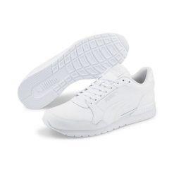 Buty sportowe ST Runner v3 L PUMA White Gray Violet. Białe buty do biegania męskie Puma, bez wzorów, z gumy, bez zapięcia, do biegania. Za 199.40 zł.