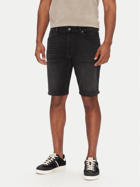 BOSS Szorty jeansowe Delaware Shorts Bo 50540271 Czarny Slim Fit. Czarne szorty męskie Boss, bez wzorów, z bawełny. Za 259.99 zł.