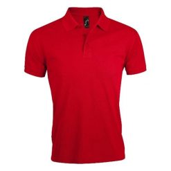 Męska Koszulka Polo Prime. Czerwone koszulki polo męskie SOL'S, m, bez wzorów, sportowe, bez kołnierzyka, bez ramiączek. Za 84.99 zł.