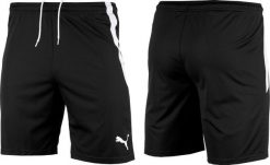 Puma Spodenki męskie Puma teamLIGA czarne 704924 03 S. Czarne szorty sportowe męskie Puma, bez wzorów, sportowe. Za 82.99 zł.