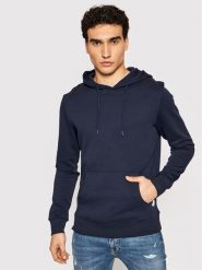 Jack & Jones Bluza Basic 12182537 Granatowy Regular Fit. Niebieskie bluzy nierozpinane męskie Jack & Jones, m, bez wzorów, z bawełny, bez ramiączek, bez kaptura. Za 149.99 zł.