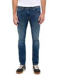 Męskie Spodnie jeansowe Mustang Style Vegas Slim Denim Blue 1017216 5000 683. Niebieskie jeansy męskie Mustang, bez wzorów, z denimu. Za 219.99 zł.