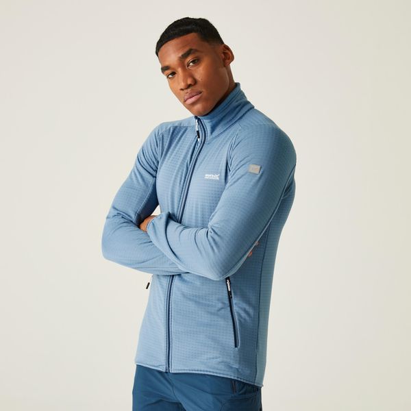 Bluza turystyczna polarowa męska Regatta Highton II Lite. Niebieskie bluzy z polaru męskie Regatta, m, bez wzorów, z polaru, sportowe, bez ramiączek, bez kaptura. Za 150.70 zł.