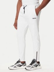 BOSS Spodnie dresowe Hicon 50542940 Biały Regular Fit. Białe spodnie dresowe męskie Boss, bez wzorów, z dresówki. Za 669.99 zł.