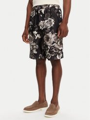 Dolce&Gabbana Szorty materiałowe GV37AT IS1VS Czarny Regular Fit. Czarne szorty męskie Dolce&Gabbana, bez wzorów, z jedwabiu. Za 4,299.00 zł.