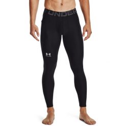 Legginsy męskie Under Armour HeatGear®. Czarne legginsy męskie Under Armour, m, bez wzorów, z materiału, na jogę i pilates. Za 119.99 zł.