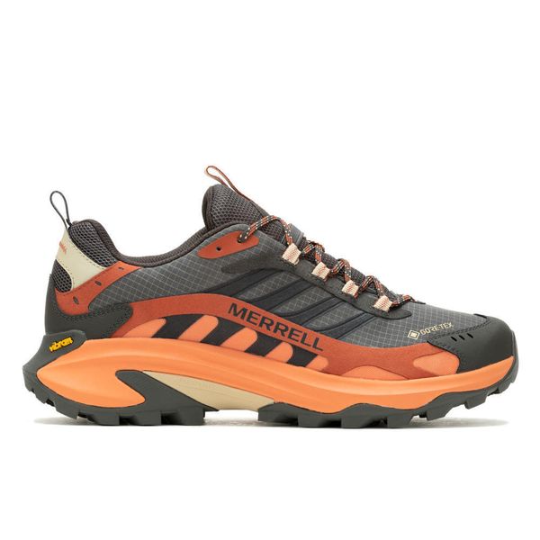Buty turystyczne męskie Merrell Moab Speed 2 Gtx. Brązowe buty trekkingowe męskie Merrell, bez wzorów, bez zapięcia, trekkingowe. Za 689.99 zł.