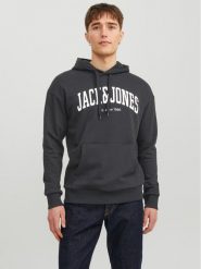 Jack & Jones Bluza Josh 12236513 Czarny Standard Fit. Czarne bluzy nierozpinane męskie Jack & Jones, m, bez wzorów, z bawełny, bez ramiączek, bez kaptura. Za 129.99 zł.