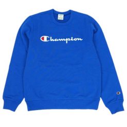 Champion bluza męska sportowa wygodna ciepła sweter logo bawełniana r. M. Niebieskie bluzy bez kaptura męskie CHAMPION, m, bez wzorów, z bawełny, bez kaptura. Za 209.00 zł.