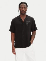 Just Cavalli Koszula 78OALY04 Czarny Regular Fit. Czarne koszule męskie Just Cavalli, m, bez wzorów, z wiskozy, bez kołnierzyka, bez ramiączek. Za 839.99 zł.