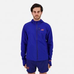 Kurtka przeciwwiatrowa wodoodporna Męska Bieganie MID-ULTRA WINDBREAKER. Niebieskie kurtki męskie BODYCROSS, na zimę, m, bez wzorów, sportowe, bez ramiączek, bez kaptura. Za 640.99 zł.