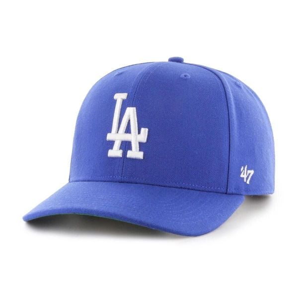 Brand `47 czapka z daszkiem Los Angeles Dodgers Royal Cold Zone niebieski OSFM. Niebieskie czapki męskie 47 Brand, bez wzorów. Za 149.00 zł.