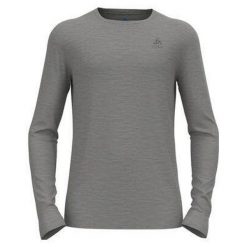 Koszulka termoaktywna z długim rękawem męska Odlo MERINO 200. Szare bielizna termoaktywna męska Odlo, l, bez wzorów, bez ramiączek. Za 459.99 zł.