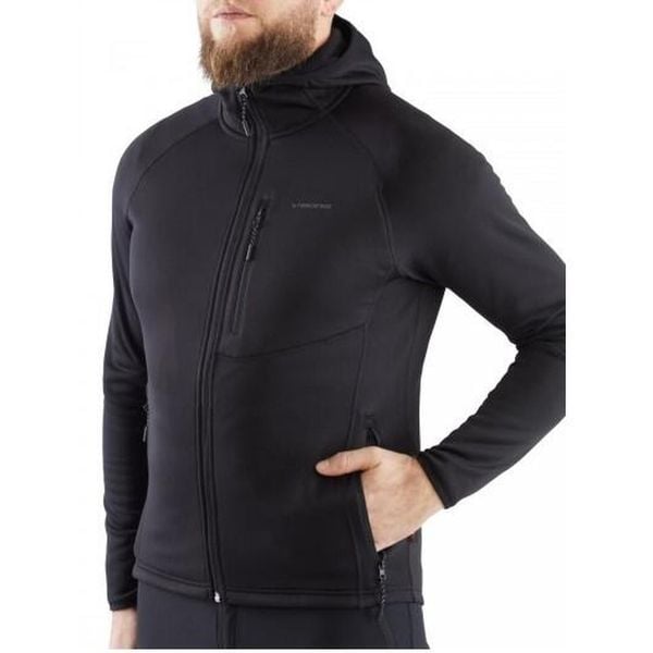 Bluza trekkingowa techniczna męska Viking Jukon Hoodie z kapturem na zamek. Czarne bluzy z kapturem męskie Viking, l, bez wzorów, z kapturem. Za 272.51 zł.