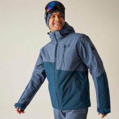 Kurtka narciarska męska z membraną Halfpipe III Dare 2b. Niebieskie kurtki narciarskie i snowboardowe męskie Dare 2B, na zimę, m, bez wzorów, bez kaptura, narciarskie. W wyprzedaży za 699.99 zł.