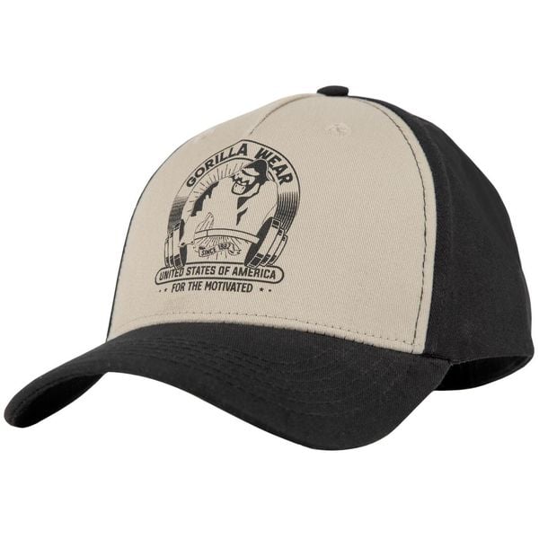 Buckley Czapka - Czarny/Beżowy. Brązowe czapki męskie GORILLA WEAR, bez wzorów. Za 135.00 zł.