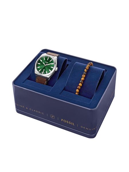 Fossil Zegarek FS6080SET Brązowy. Brązowe, analogowe zegarki męskie Fossil. Za 729.99 zł.