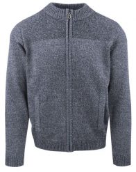 Sweter Męski - Lasota - Rozpinany (Kardigan) - Popielaty Melanż, Kieszenie. Szare kardigany męskie M. Lasota, l, bez wzorów, z bawełny, bez ramiączek. Za 269.00 zł.