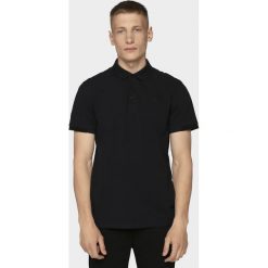 Koszulka polo męska TSM303 - granat. Koszulki polo męskie 4f, m, bez wzorów, z dzianiny, bez kołnierzyka, bez ramiączek. Za 79.99 zł.