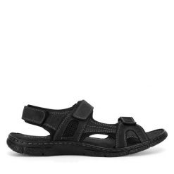 Sandały Lasocki. Czarne sandały męskie Lasocki, bez zapięcia. Za 159.99 zł.