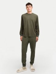 Jack & Jones Piżama Solid 12268536 Zielony Loose Fit. Zielone piżamy męskie Jack & Jones, m, bez wzorów, z syntetyku, bez kołnierzyka, bez ramiączek. Za 109.99 zł.
