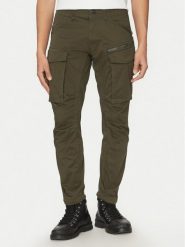 G-Star Raw Spodnie materiałowe Rovic D02190-5126 1260 Zielony Regular Fit. Zielone spodnie na co dzień męskie G-Star Raw, bez wzorów, z materiału, retro. Za 449.99 zł.