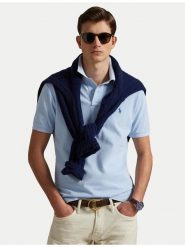 Polo Ralph Lauren Polo 710536856475 Granatowy Regular Fit. Niebieskie koszulki polo męskie Polo Ralph Lauren, m, bez wzorów, z bawełny, bez kołnierzyka, bez ramiączek. Za 529.99 zł.