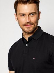 Tommy Hilfiger Polo 1985 MW0MW17770 Czarny Regular Fit. Czarne koszulki polo męskie Tommy Hilfiger, m, bez wzorów, z bawełny, bez kołnierzyka, bez ramiączek. Za 249.99 zł.