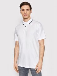 Selected Homme Polo Leroy 16082844 Biały Regular Fit. Białe koszulki polo męskie Selected Homme, m, bez wzorów, z bawełny, bez kołnierzyka, bez ramiączek. Za 109.99 zł.