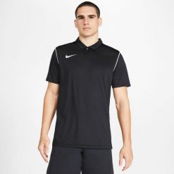 Koszulka do piłki nożnej męska Nike Polo Park 20. Białe koszulki polo męskie Nike, m, bez wzorów, sportowe, bez kołnierzyka, bez ramiączek. Za 206.00 zł.