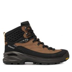 Trekkingi Grisport. Brązowe buty trekkingowe męskie Grisport, bez wzorów, sportowe, bez obcasa, bez zapięcia. Za 419.99 zł.