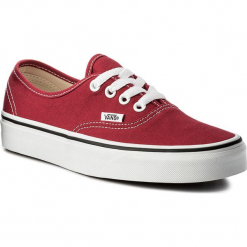Tenisówki VANS - Authentic VN0A38EMQ9U Crimson/True White. Czerwone trampki męskie Vans, z gumy, sportowe. W wyprzedaży za 199.00 zł.