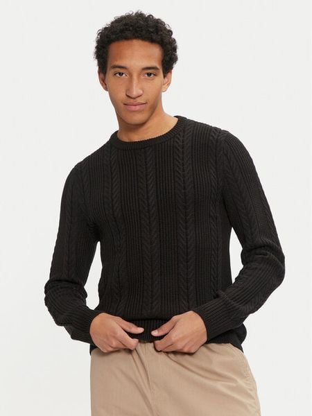 Jack & Jones Sweter 12261436 Czarny Regular Fit. Czarne kardigany męskie Jack & Jones, bez wzorów, z syntetyku, bez kołnierzyka, bez ramiączek. Za 109.99 zł.