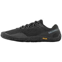 Buty do biegania męskie Merrell Vapor Glove 6. Czarne buty do biegania męskie Merrell, bez wzorów, z syntetyku, bez zapięcia, do biegania. Za 486.15 zł.