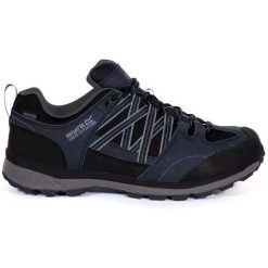 Buty trekkingowe dla mężczyzn Regatta SAMARIS II LOW. Czarne buty trekkingowe męskie Regatta, bez wzorów, bez zapięcia, na fitness i siłownię. Za 249.99 zł.