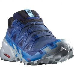 Buty do biegania męskie Salomon Speedcross 6 Gtx. Niebieskie buty do biegania męskie Salomon, bez wzorów, z materiału, bez zapięcia, do biegania, salomon speedcross. Za 697.00 zł.
