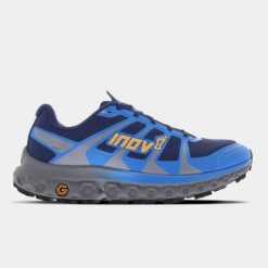 Buty do biegania męskie, Inov-8 Trailfly Ultra G 300 Max. Niebieskie buty do biegania męskie Inov-8, bez wzorów, z gumy, bez zapięcia, do biegania. Za 599.99 zł.