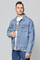 LEE RIDER JACKET SUPER MĘSKA KURTKA JEANSOWA STONEWASH L89ZRDVA 112124041. Kurtki męskie Lee, l, bez wzorów, z jeansu, bez ramiączek, bez kaptura. Za 219.99 zł.