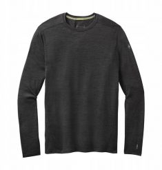 M'S Classic All-Season Merino Base Layer Crew Boxed, D36 | iron heather, M. Brązowe długie spodnie sportowe męskie Smartwool, bez wzorów. Za 295.64 zł.