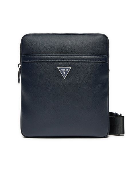 Guess Saszetka HMECSA P3123 Granatowy. Niebieskie saszetki męskie Guess, z aplikacjami, ze skóry. Za 219.99 zł.