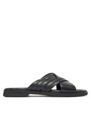 Tommy Hilfiger Klapki Premium Hilfiger Cc Lth Sandal FM0FM05504 Czarny. Czarne klapki i japonki męskie Tommy Hilfiger, bez wzorów, ze skóry. Za 239.99 zł.