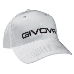 Czapka Givova unisex z daszkiem, haftowane logo, biała. Białe czapki męskie Givova, na lato, bez wzorów, z bawełny. Za 127.99 zł.