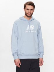 New Balance Bluza MT31537 Błękitny Relaxed Fit. Niebieskie bluzy nierozpinane męskie New Balance, m, bez wzorów, z syntetyku, bez ramiączek, bez kaptura. Za 299.99 zł.