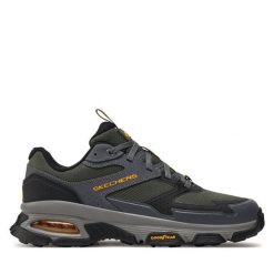Trekkingi Skechers. Zielone buty trekkingowe męskie Skechers, bez wzorów, bez zapięcia, trekkingowe. Za 339.99 zł.