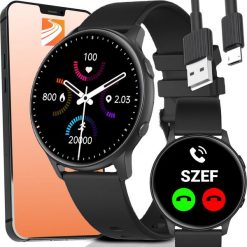 Smartwatch zegarek sportowy funkcyjny pulsometr ciśnieniomierz sen muzyka 45 mm - czarny Smartwatch zegarek sportowy funkcyjny pulsometr ciśnieniomier. Czarne ciśnieniomierze Retoo. Za 247.81 zł.