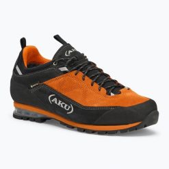 Buty trekkingowe męskie AKU Link GTX. Brązowe buty trekkingowe męskie Aku, bez wzorów, z materiału, bez zapięcia. Za 809.99 zł.