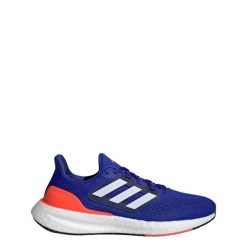 Buty Pureboost 23. Białe buty do biegania męskie ADIDAS, bez wzorów, z materiału, bez zapięcia, do biegania. Za 599.00 zł.
