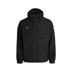Kurtka wiatrówka typu kangur CHIETI z kapturem i centralną kieszenią zapinaną na. Czarne kurtki męskie IZAS, bez wzorów, z nylonu, eleganckie, bez ramiączek, z kapturem. Za 399.96 zł.