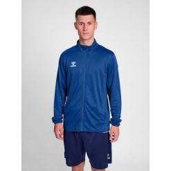 Bluza hmlESSENTIAL TRACK JACKET. Niebieskie bluzy nierozpinane męskie HUMMEL, m, bez wzorów, sportowe, bez ramiączek, bez kaptura. Za 169.00 zł.